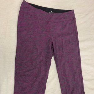 🫐🫐🫐    TUFF WOMENS ATHLETIC YOGA PULL CAPRIS PANTS SIZE L 🫐🫐🫐